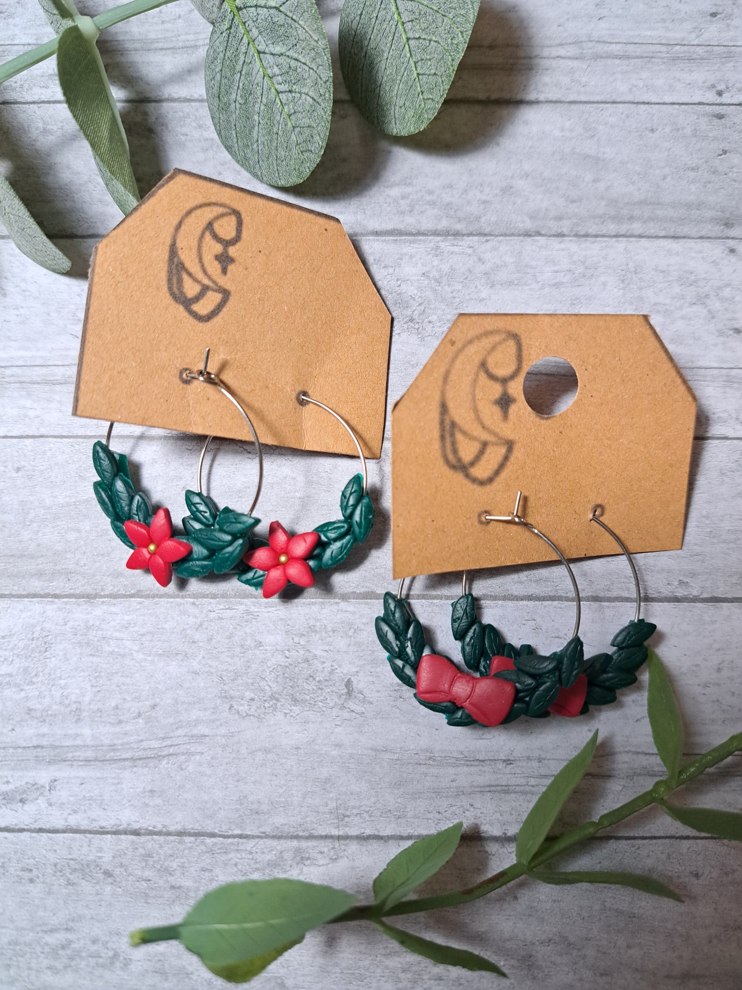 Christmas Wreath Hoops