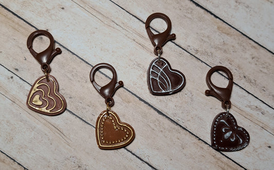 Chocolate Heart Keychain