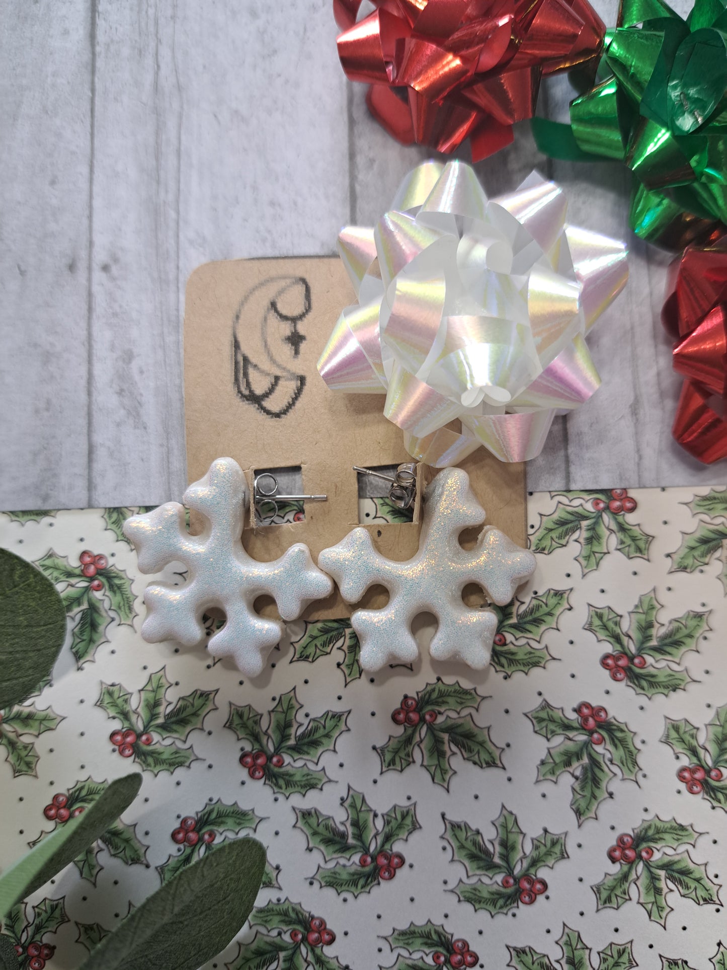 Double Sided Snowflake Hoops