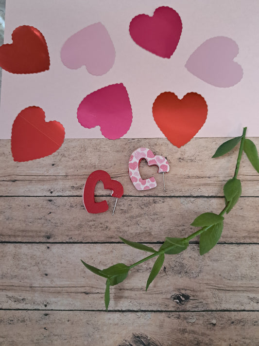 Double Sided Heart Hoops