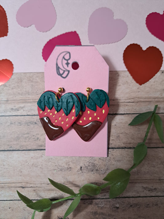 Strawberry Heart Dangles