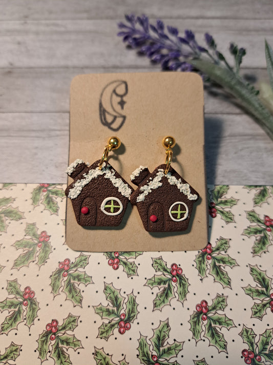 Chocolate Gingerbread House Dangles