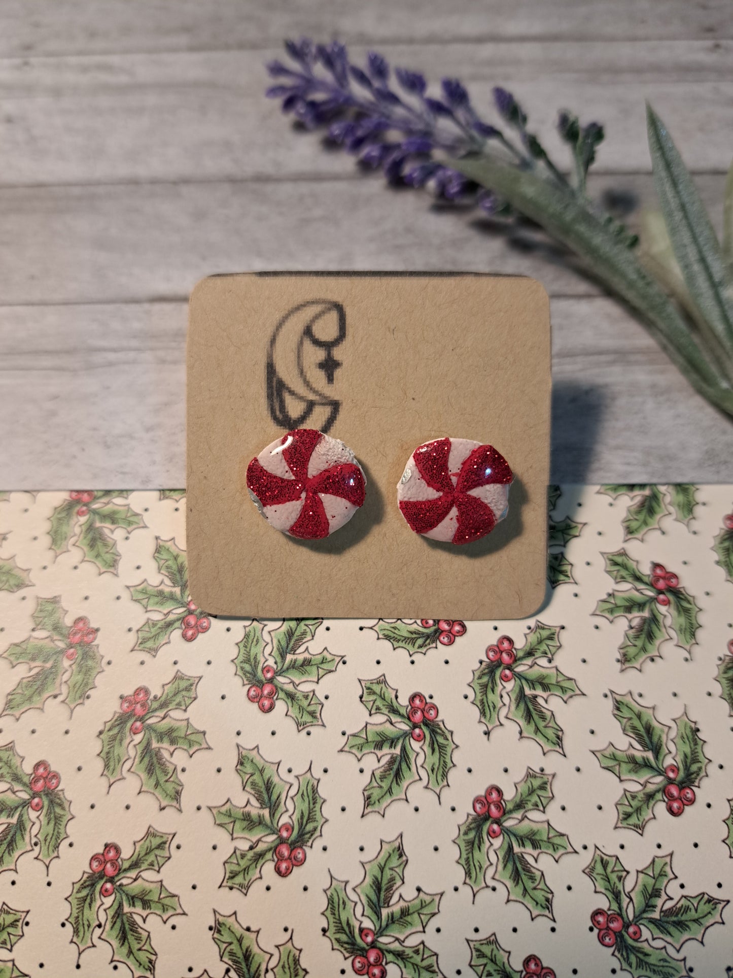 Peppermint Swirl Earrings