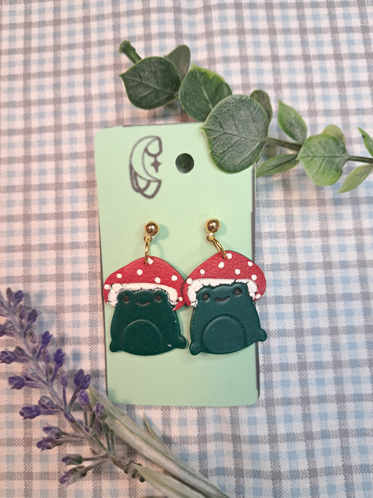 Mushroom Frog Dangle